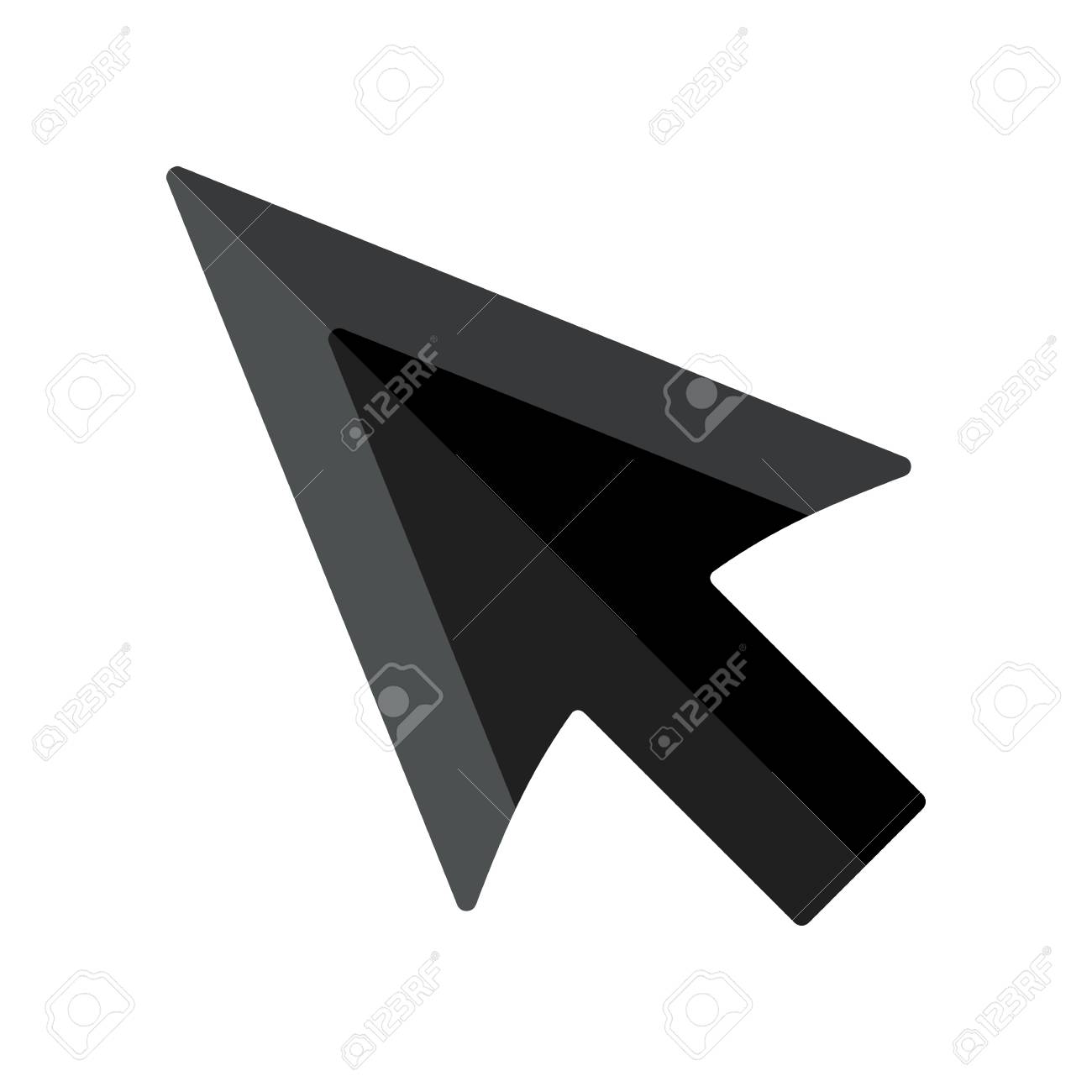 Cursor Icon As An Arrowhead. Flat Vector Cartoon Illustration. Objects  Isolated On White Background. Royalty Free SVG, Cliparts, Vectors, and  Stock Illustration. Image 91938570., image size:1300x1300