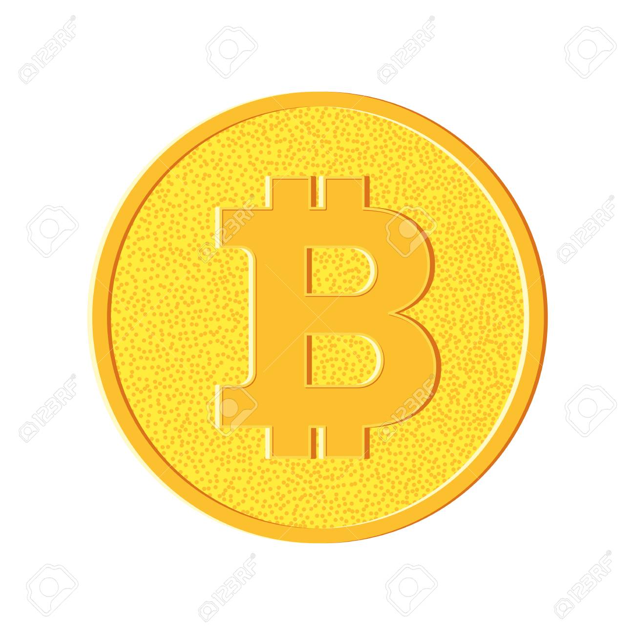 Moneda De Bitcoin Dorado. Granja Para La Producción De Criptomonedas,  Minería. Dinero Virtual. Ilustración De Dibujos Animados De Vector Plano  Objetos Aislados Sobre Fondo Blanco. Ilustraciones svg, vectoriales, clip  art vectorizado libre