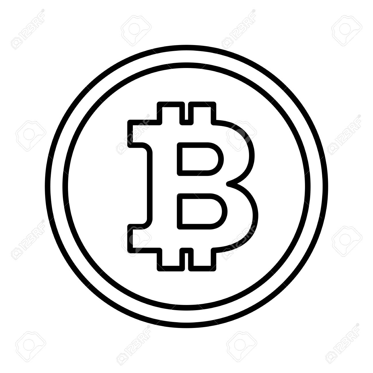 Sign Of Bitcoin. Farm For The Production Of Crypto Currency, Mining.  Virtual Money. Flat Vector Cartoon Illustration. Objects Isolated On White  Background. Royalty Free SVG, Cliparts, Vectors, and Stock Illustration.  Image 99367065.