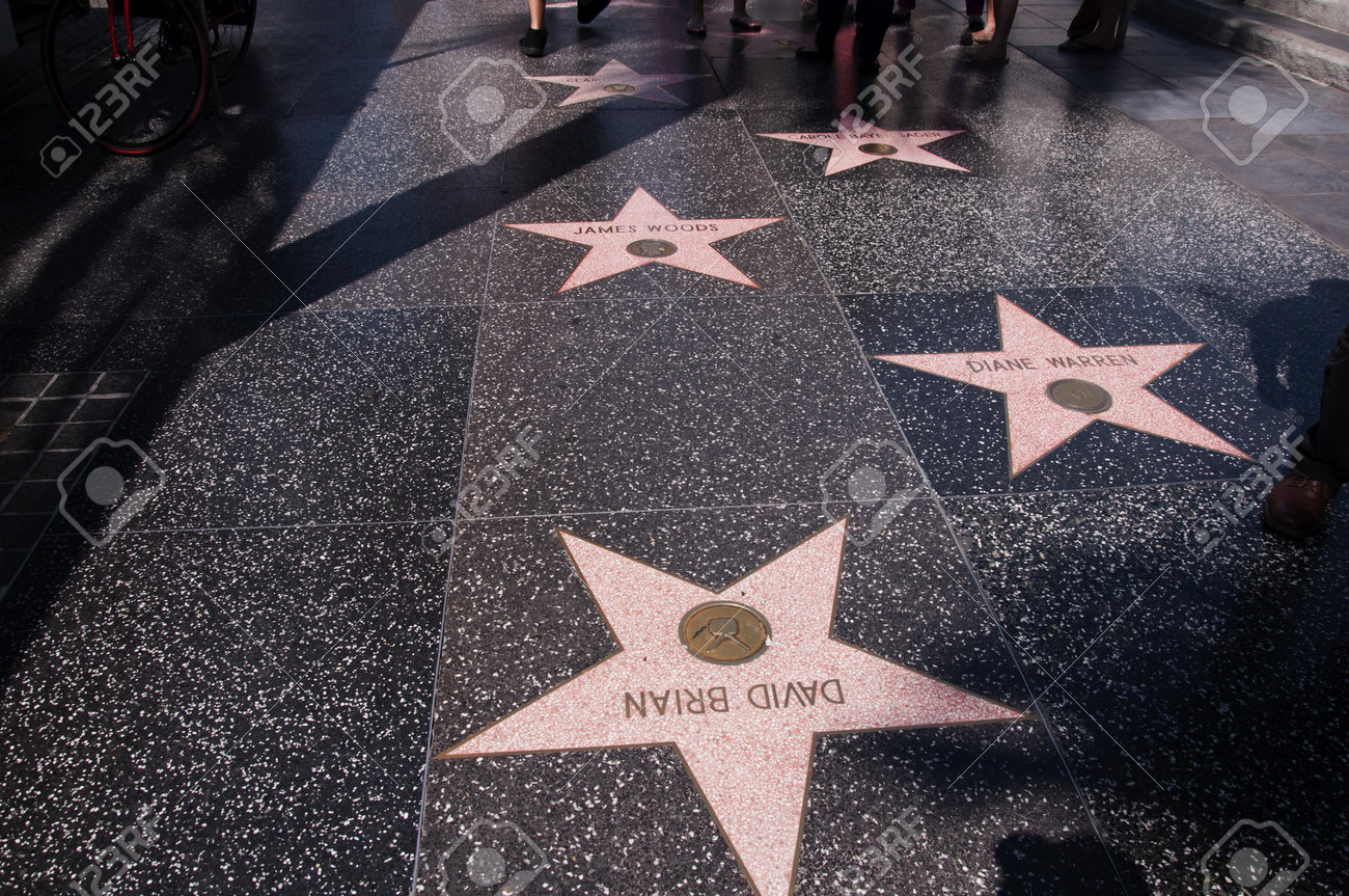 Hollywood Walk Of Stars California Usa Stock Photo Picture And