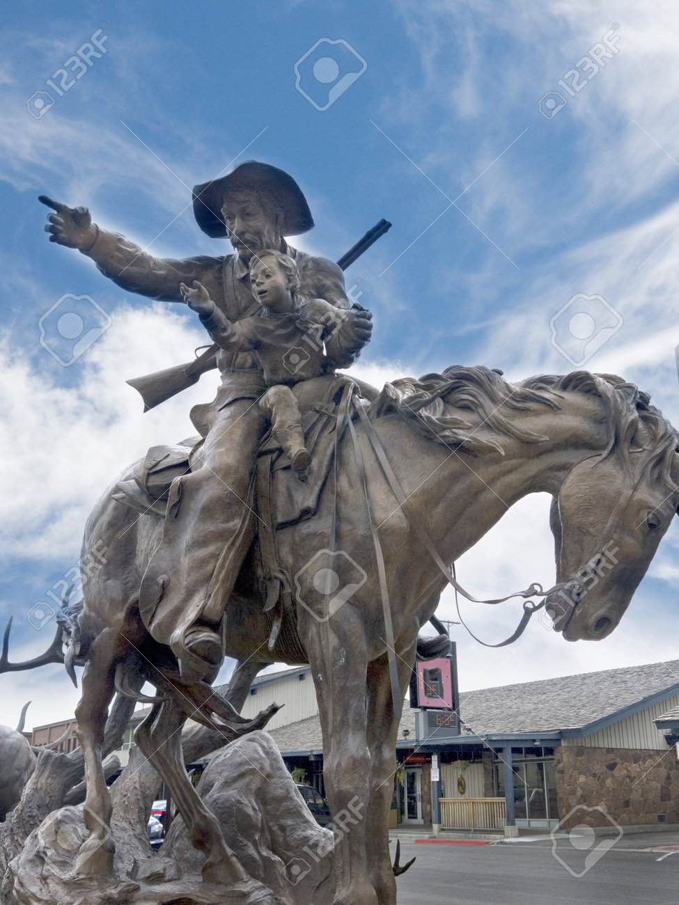 cowboy statue in jackson
