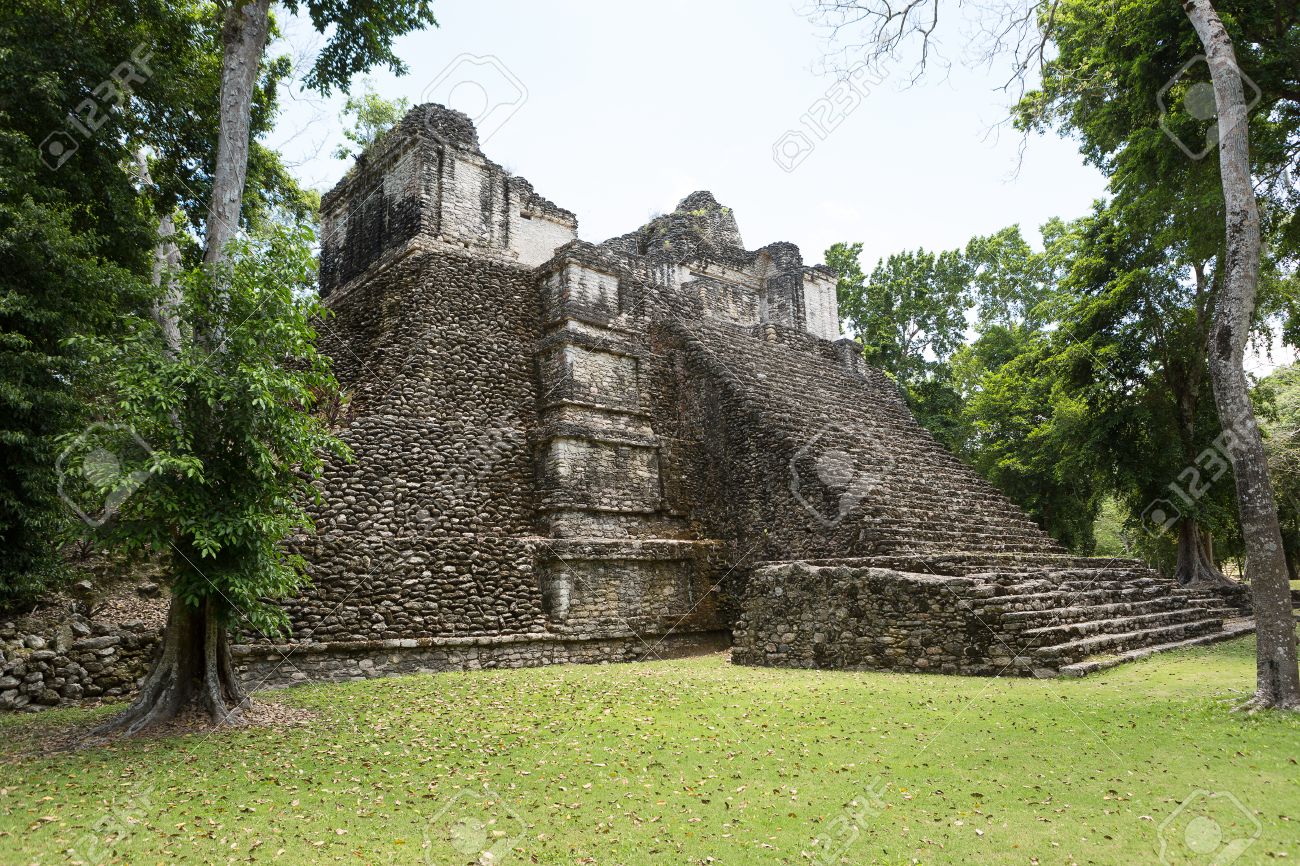 Pyramid Ruin At The Dzibanche Archaeological Site Quintana Roo - 