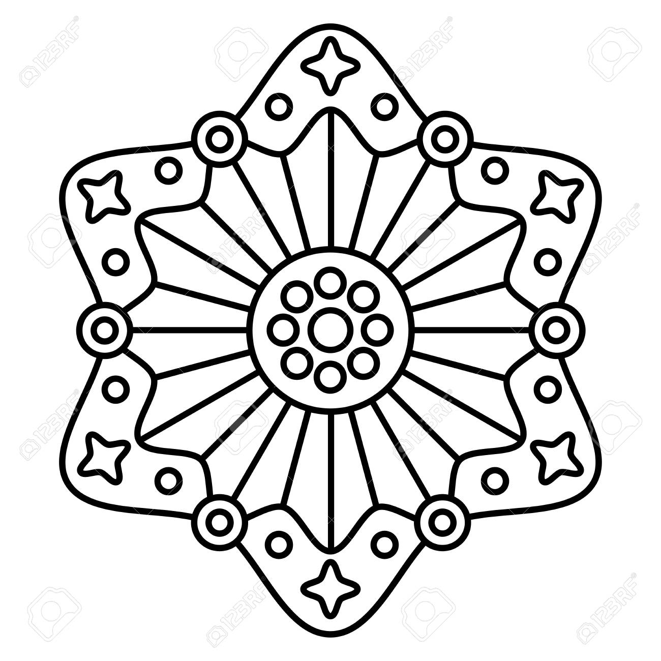 Simple Mandala Print Easy Coloring Page Illustration For Kids Simple Mandala Print Easy Coloring Page Illustration For Kids
