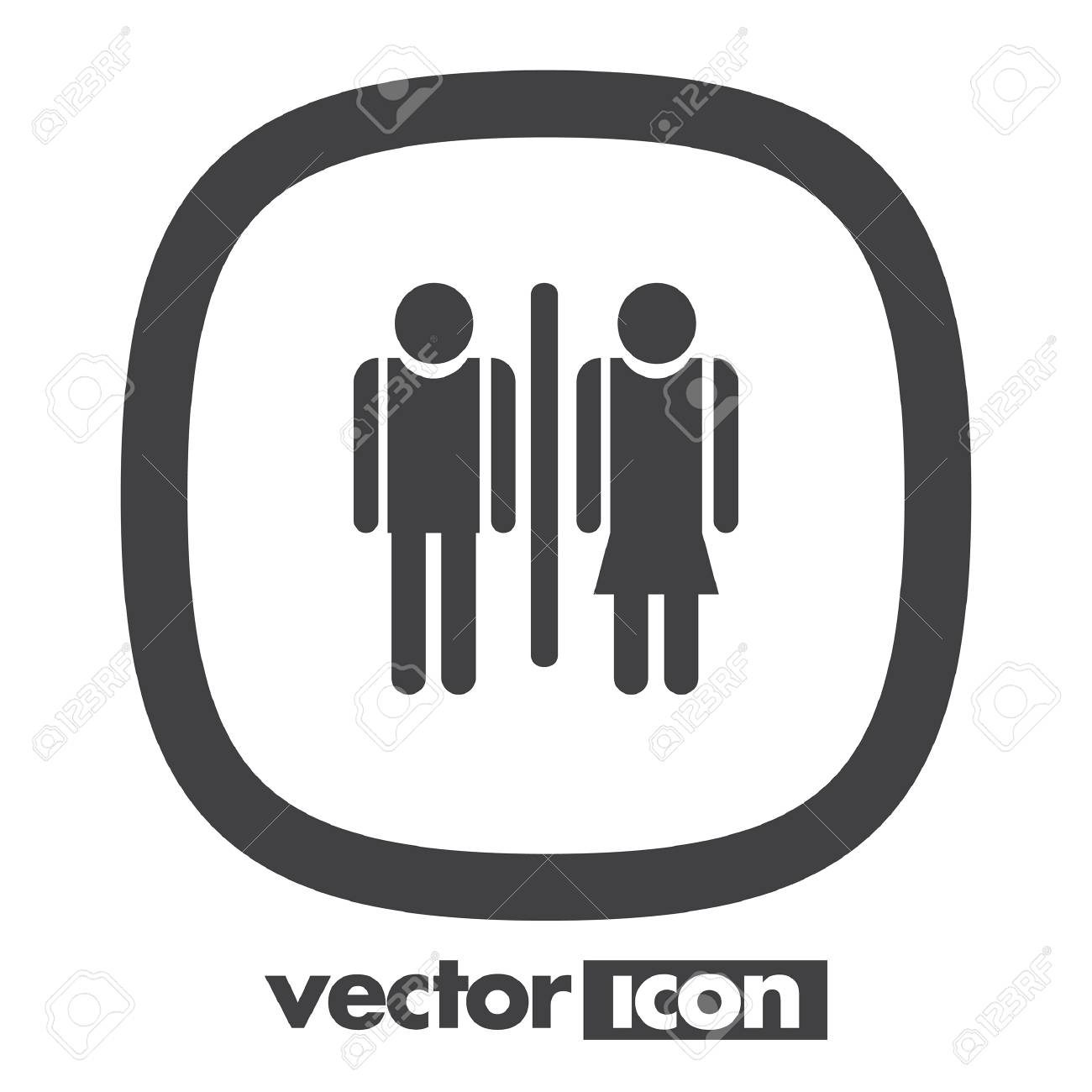 Icono De Hombre Y Mujer Wc Vector Ilustraciones Vectoriales Clip