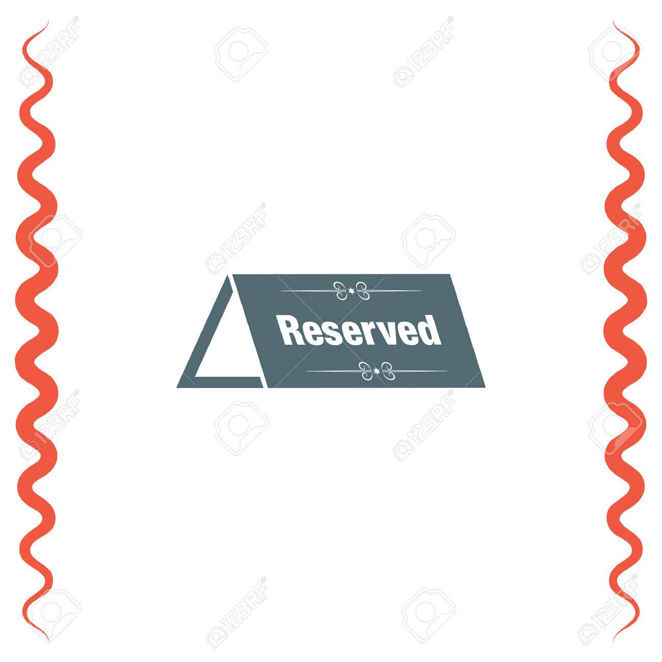 reserved table vector icon reservation sign restaurant service reserved symbol