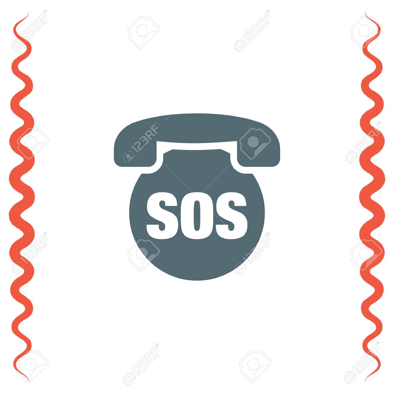 sos phone vector icon emergency contact sign ems cell service emergency contact sign