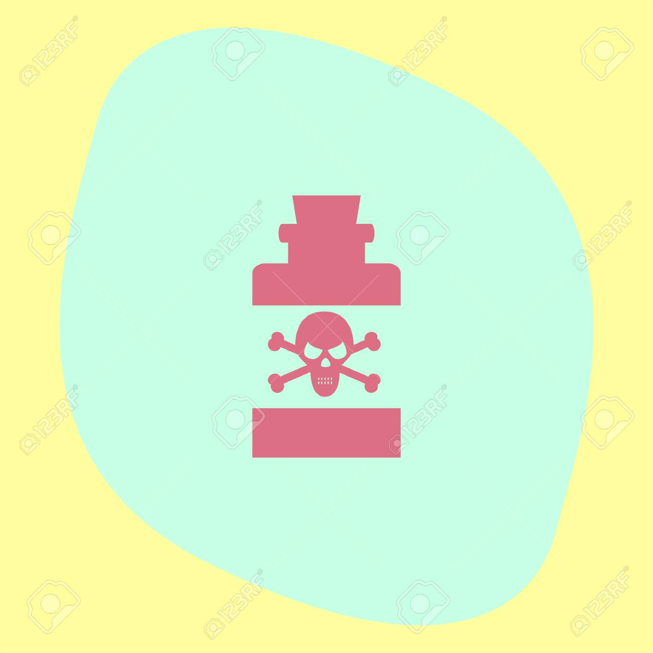 bottle with poison vector icon warning sign toxic danger symbol