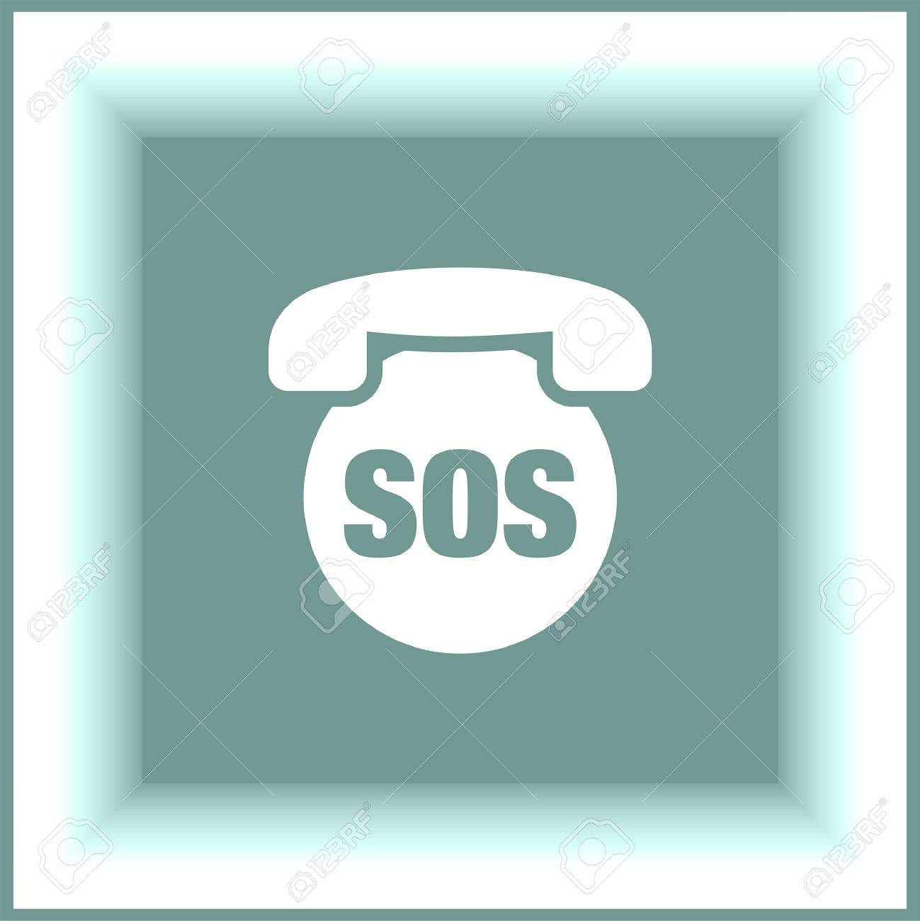 sos phone vector icon emergency contact sign ems cell service emergency contact sign