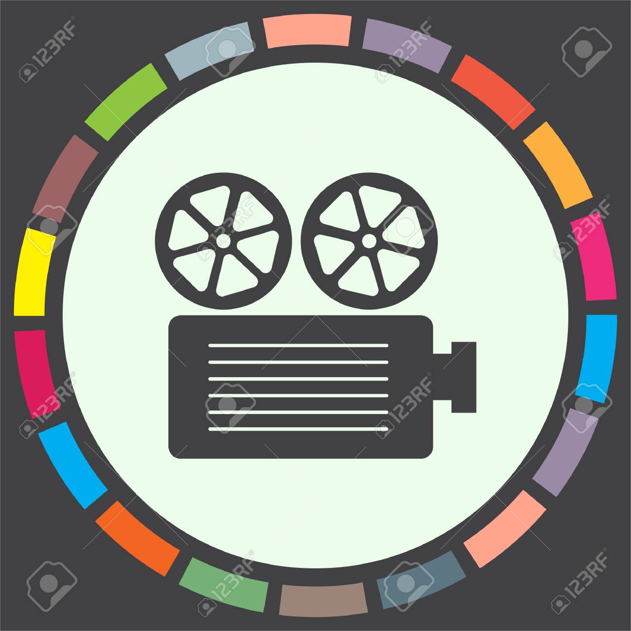 movie projector vector icon