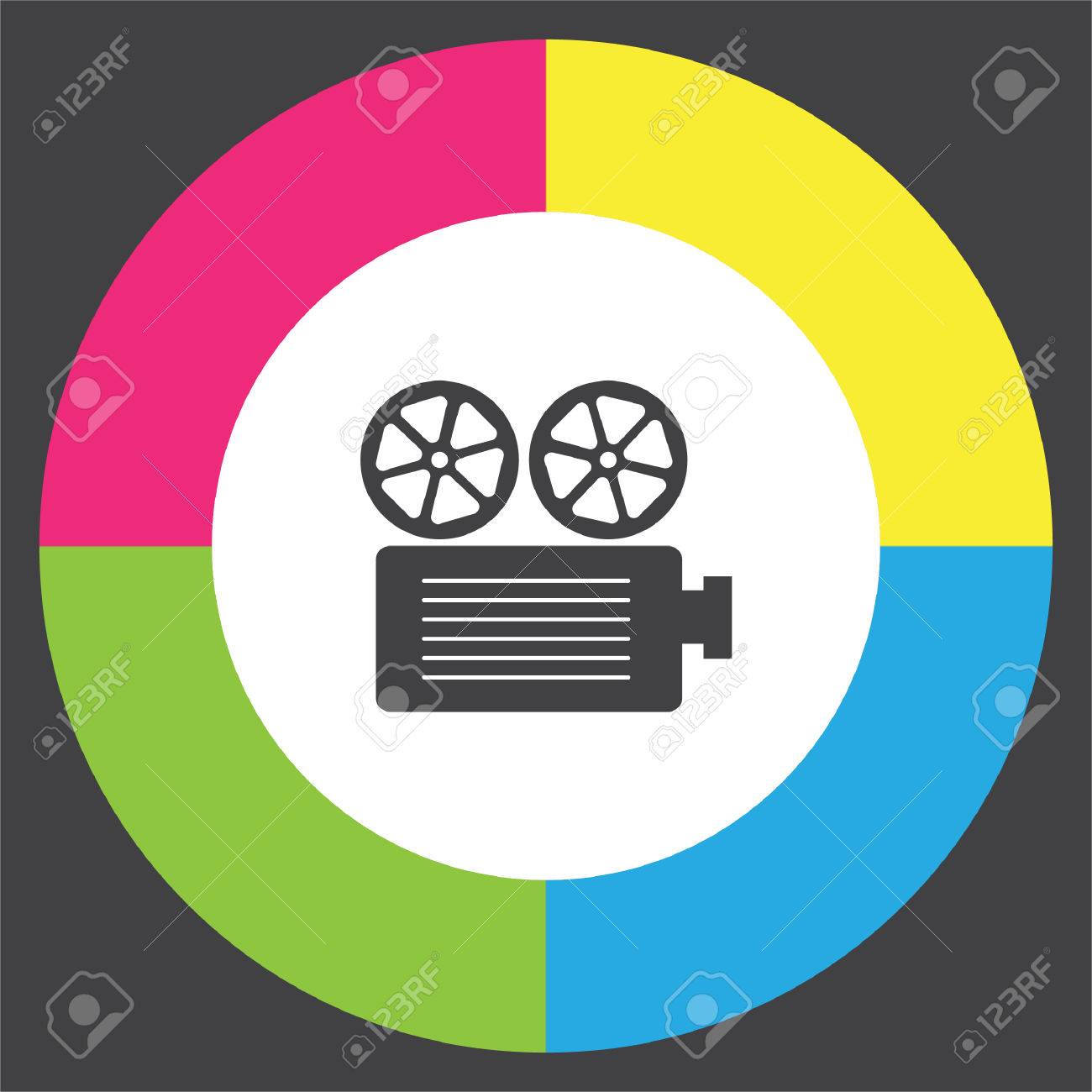 movie projector vector icon
