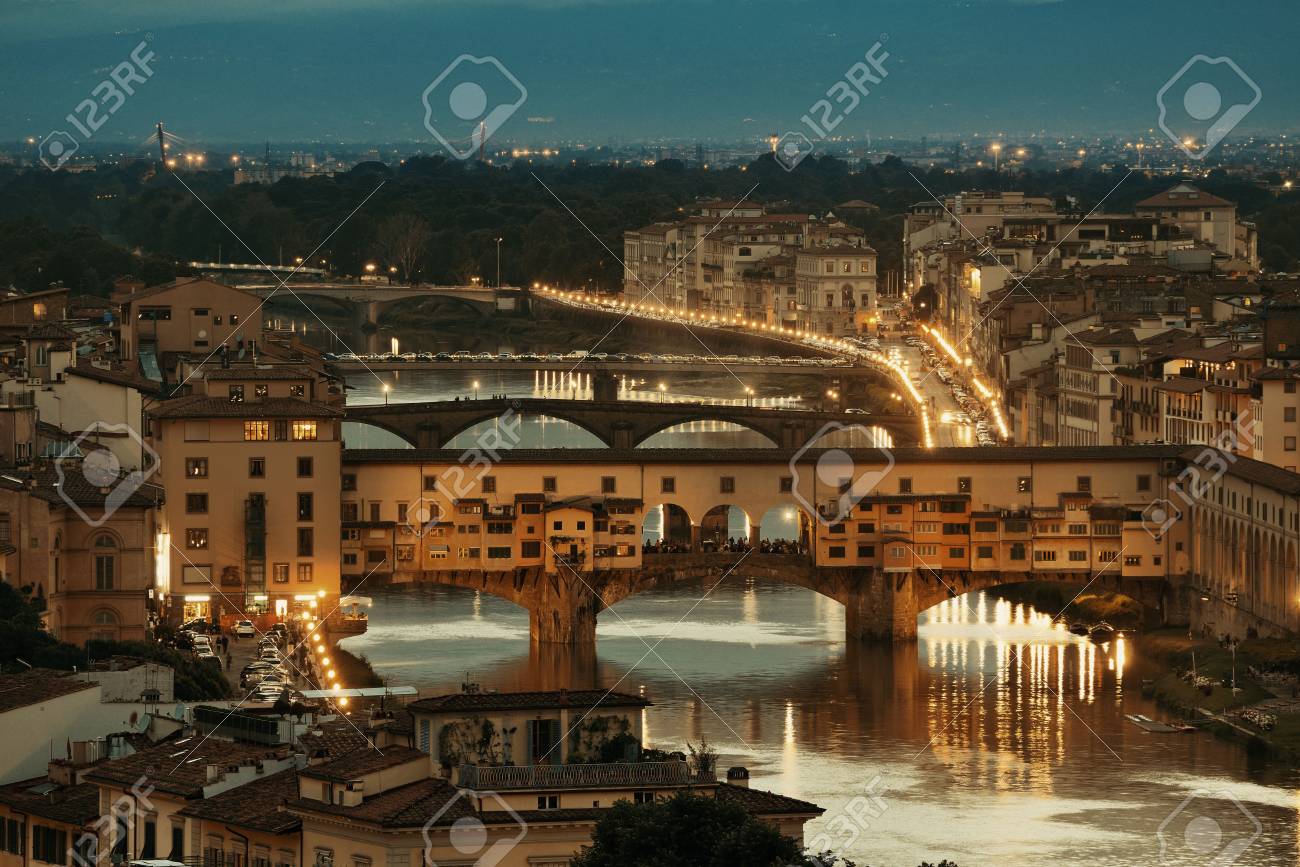 Immagini Stock Firenze Skyline Visto Dal Piazzale Michelangelo