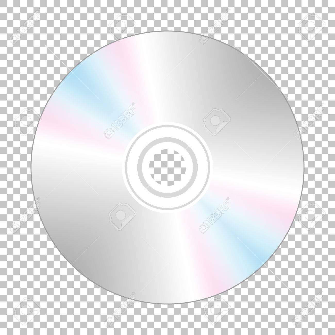 リアルな Cd ディスクの裏側 市松模様の背景に分離されました のイラスト素材 ベクタ Image