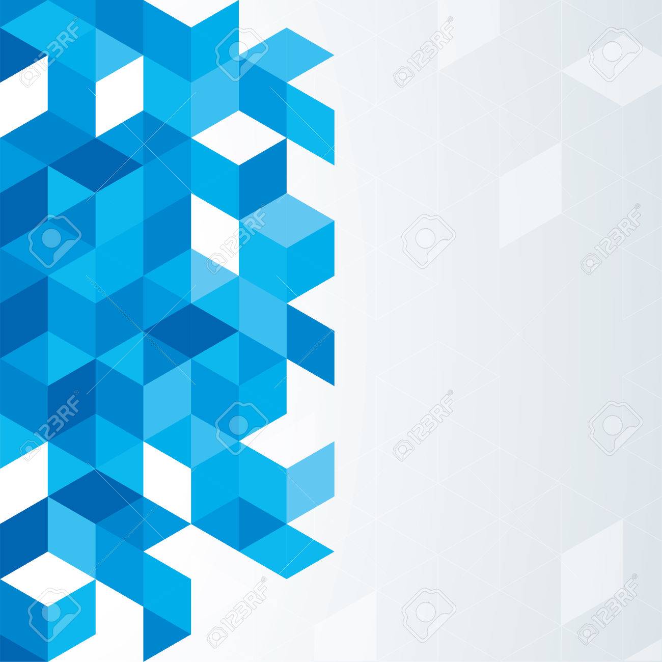 三角形と青い抽象的な幾何学的デザインのイラスト素材 ベクタ Image