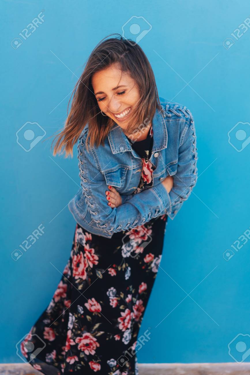 denim jacket floral dress