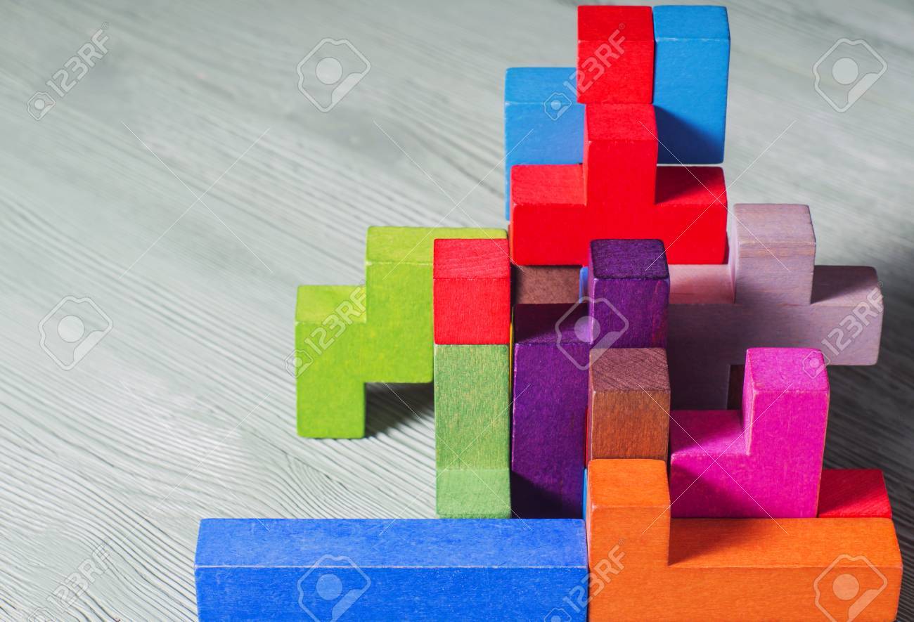 tetris wooden blocks