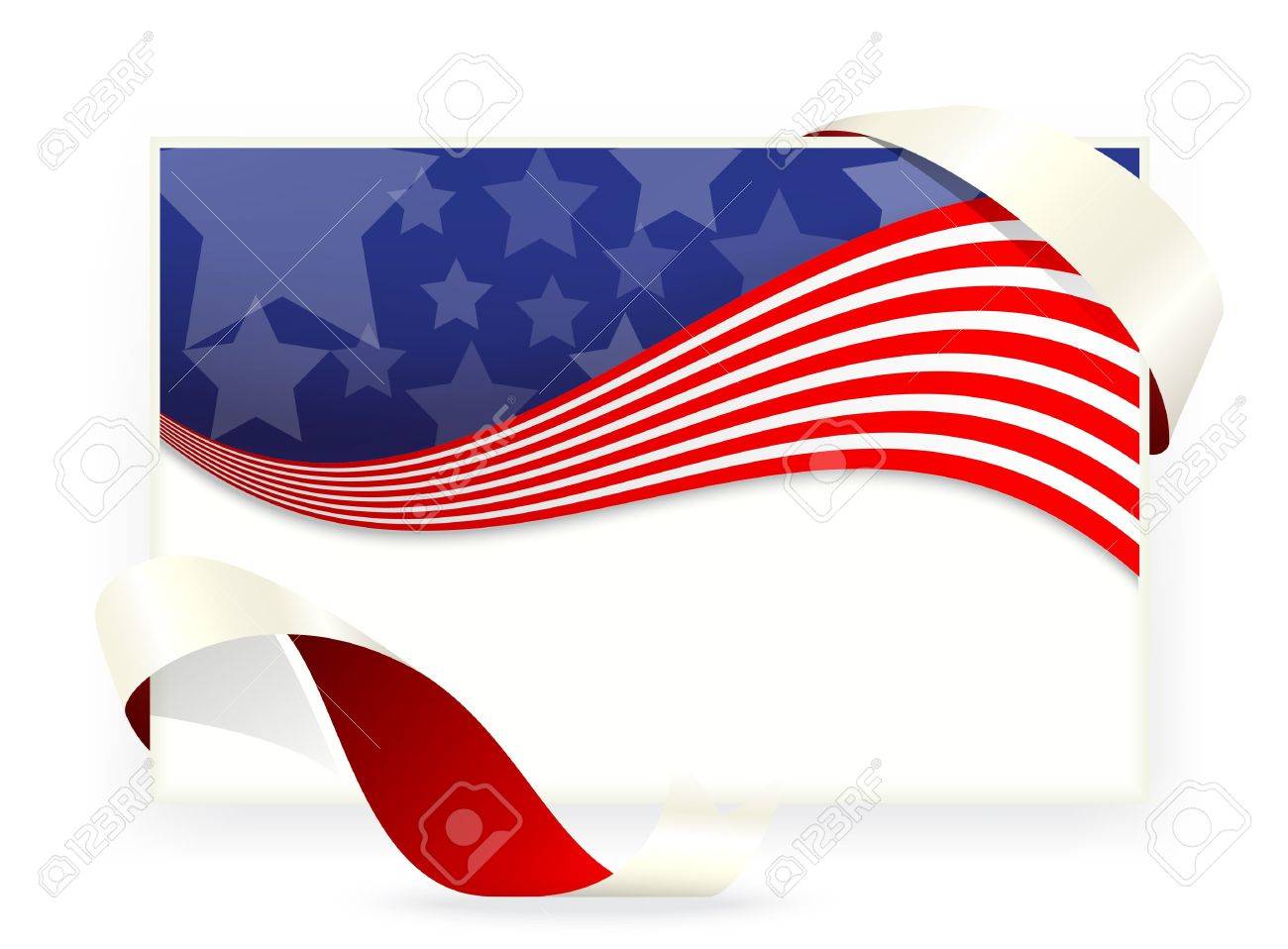 vector illustration of american flag business cards american flag business card
