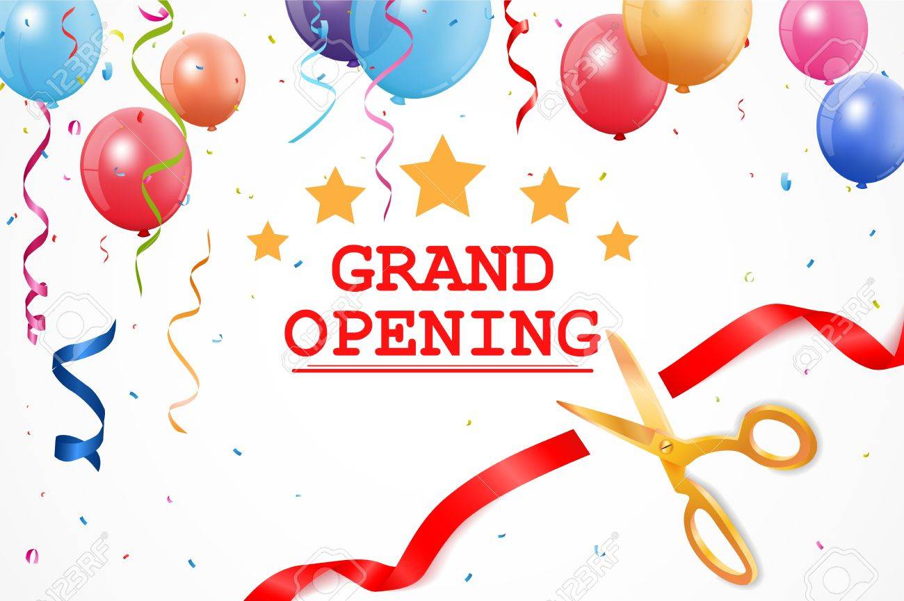 grand opening banner with