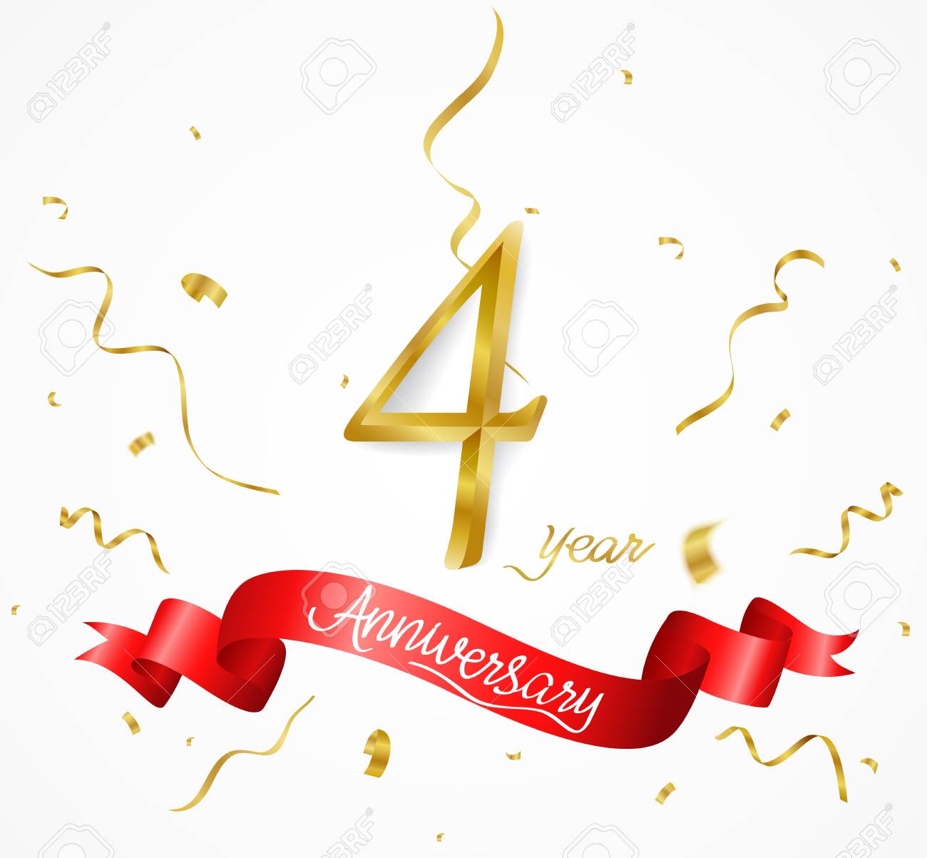 anniversary background with ribbon