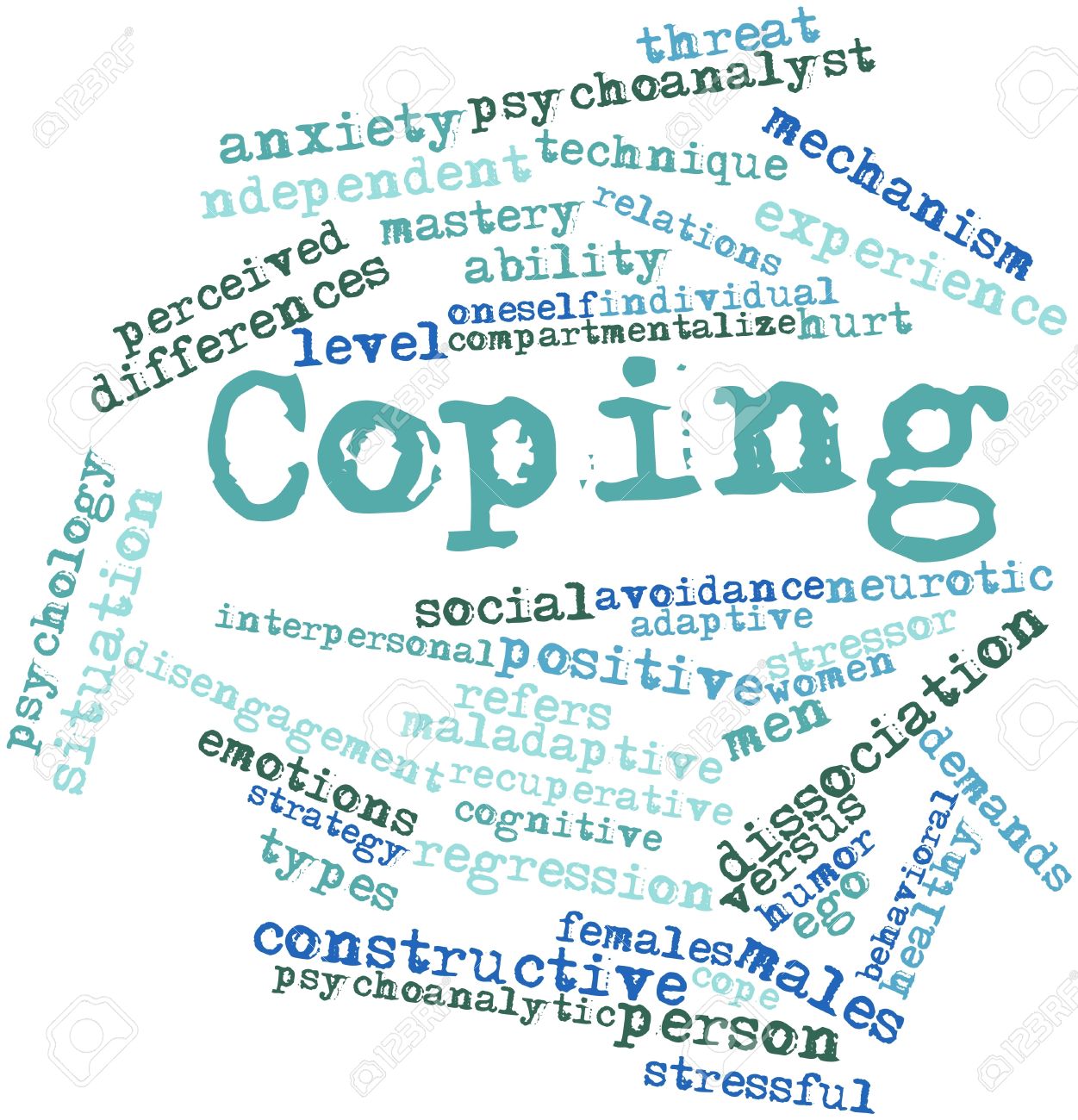 abstract word cloud for coping with related tags and terms stock