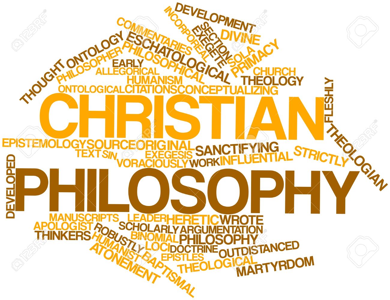 Abstract Word Cloud For Christian Philosophy With Related Tags ...