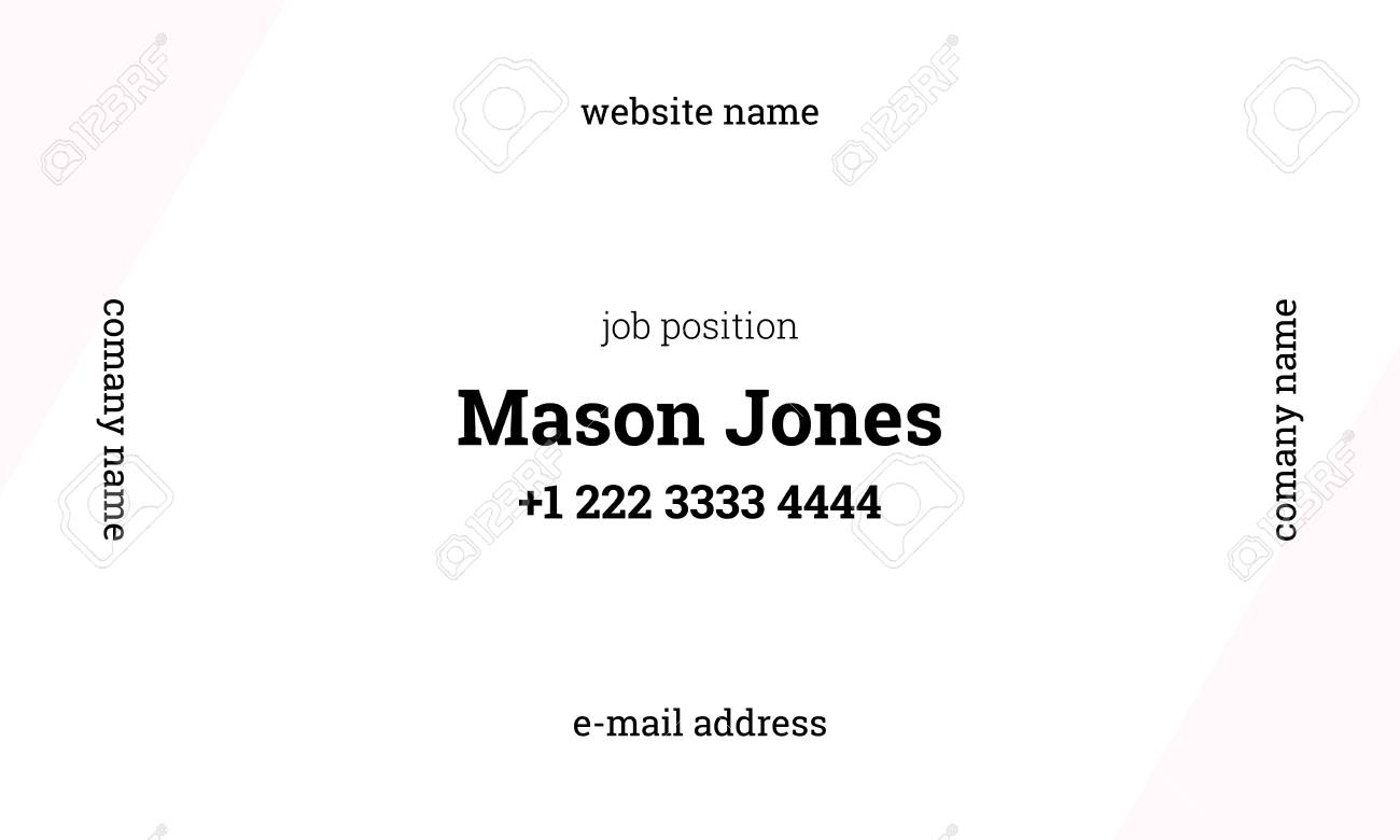 stock photo white and pink business card template us standard size 35x2 in withe bleed size 0125 in vector minimal and official style - Business Card Standard Size stock photo white and pink business card template us standard size 35x2 in withe bleed size 0125 in vector minimal and official style - Business Card Standard Size