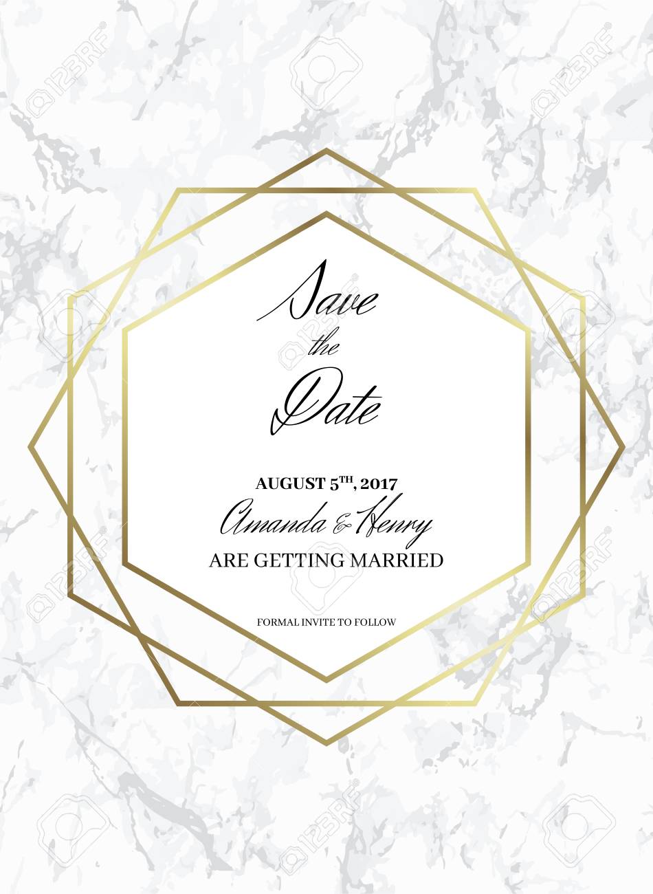 Save The Date Design Template Formal Invite To Follow White