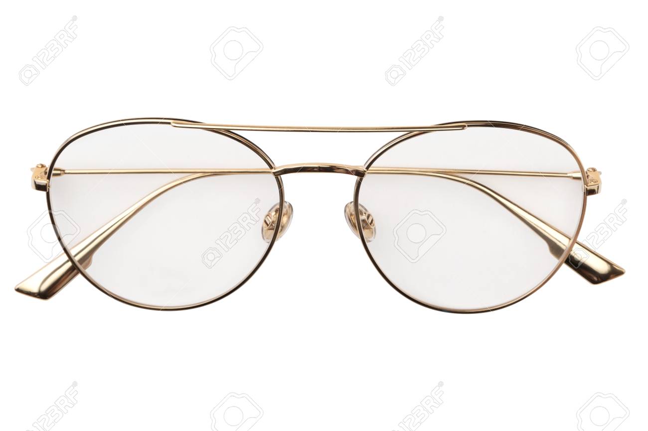 gold transparent glasses