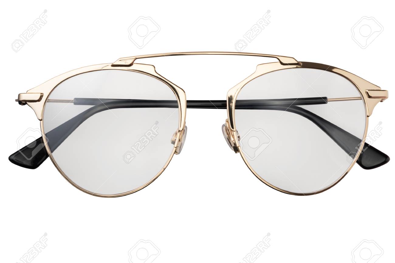 gold transparent glasses
