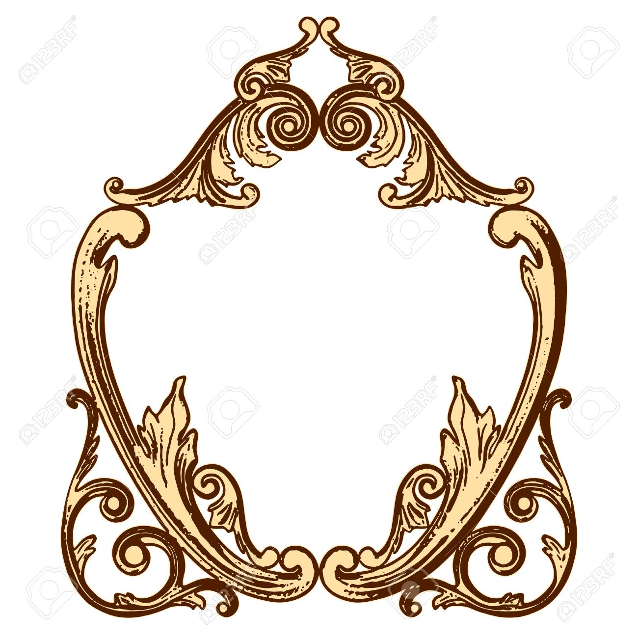 イラストは白の背景に古代の金の装飾の設定 のイラスト素材 ベクタ Image