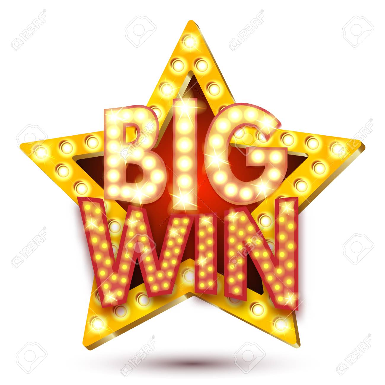 バナー大勝利スター ライトは 白い背景で隔離のベクター イラストです 簡単に編集可能 のイラスト素材 ベクタ Image