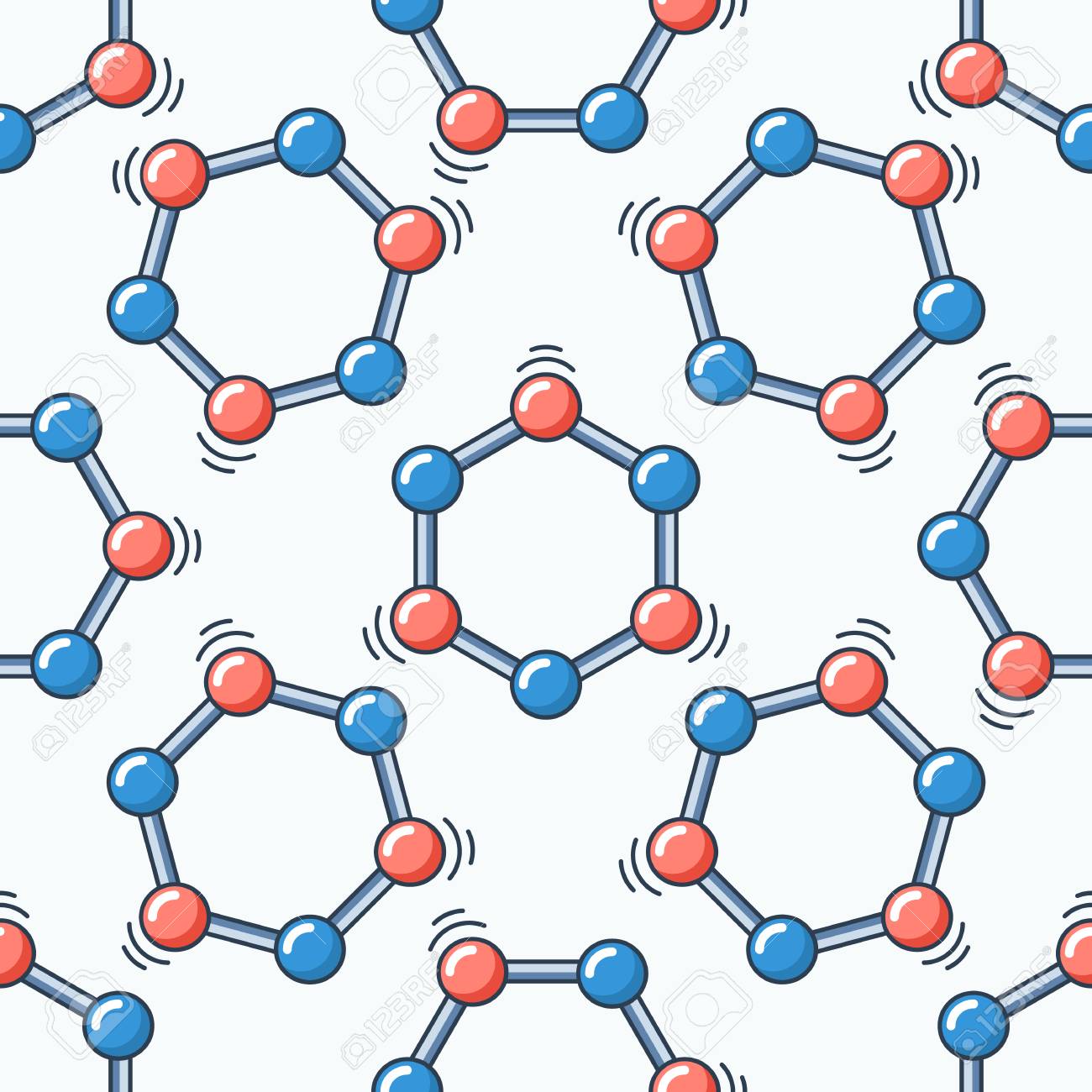 Padrao Sem Emenda De Vetor Quimico Em Estilo Simples Padrao De Vetor Pode Ser Usado Como Papel De Parede Plano De Fundo Do Site Design Da Capa Texteis E Publicidade Ilustraciones Vectoriales