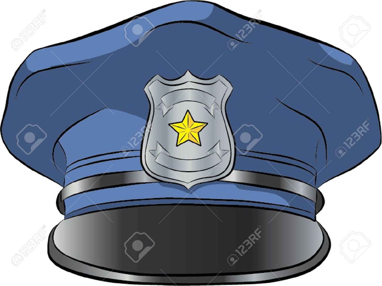 police hat isolated illustration royalty free cliparts vectors and