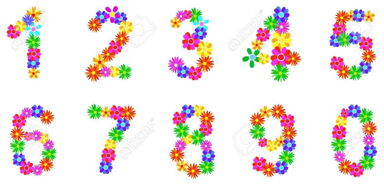 Spring Flower Numbers Set Royalty Free SVG, Cliparts, Vectors, and Stock  Illustration. Image 19194362., image size:1300x625