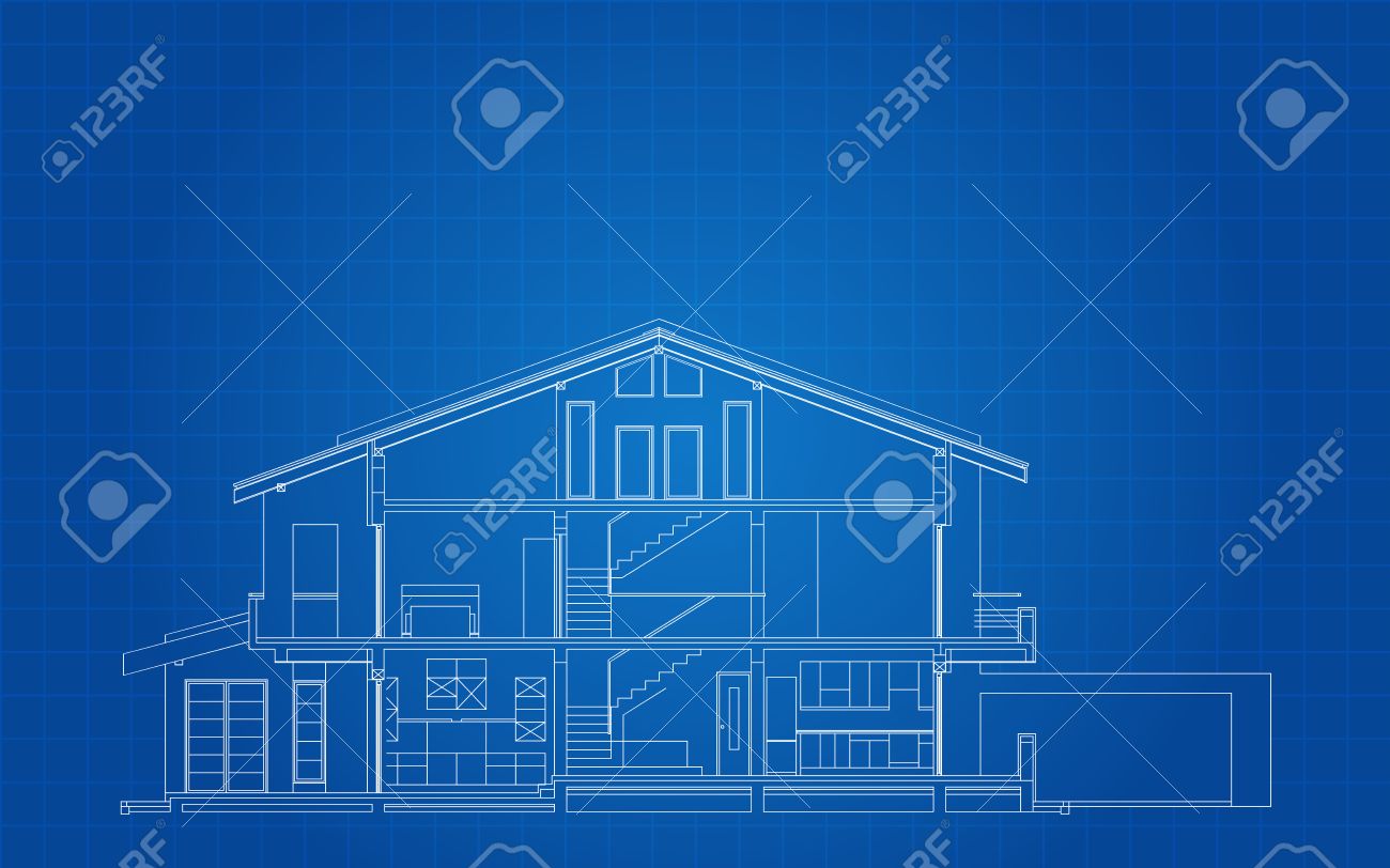 modern architecture blueprints house modern american house facade section architectural blueprint stock vector 25411751 royalty modern architecture blueprints house modern american house facade section architectural blueprint stock vector 25411751 royalty