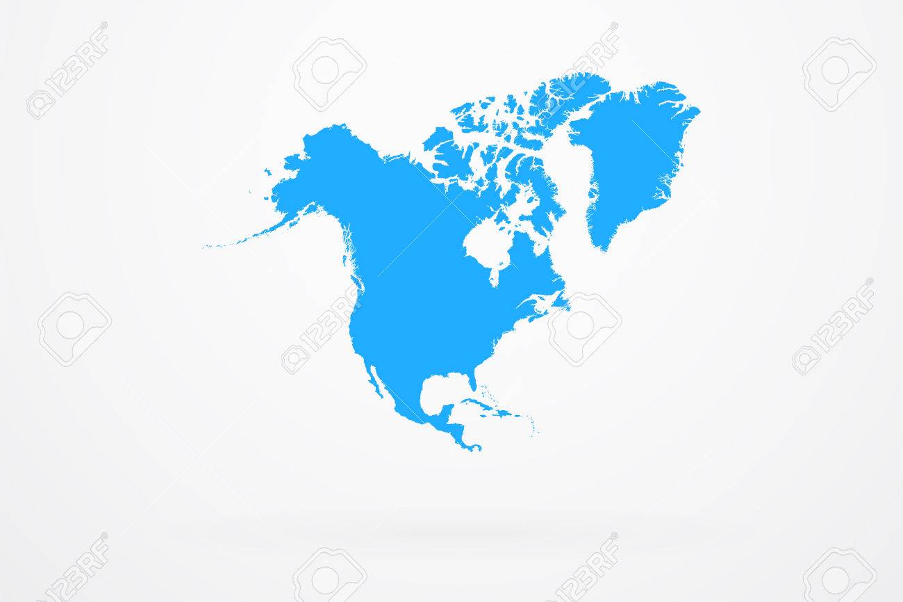 north america continent map royalty free cliparts vectors and