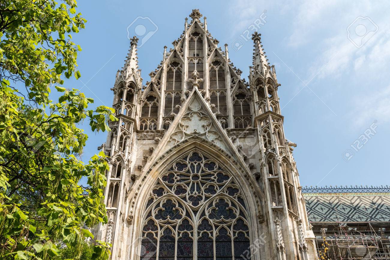 Built In 1879 The Votive Church Votivkirche Is A Neo Gothic Church Stock Photo Picture And Royalty Free Image Image 43902939