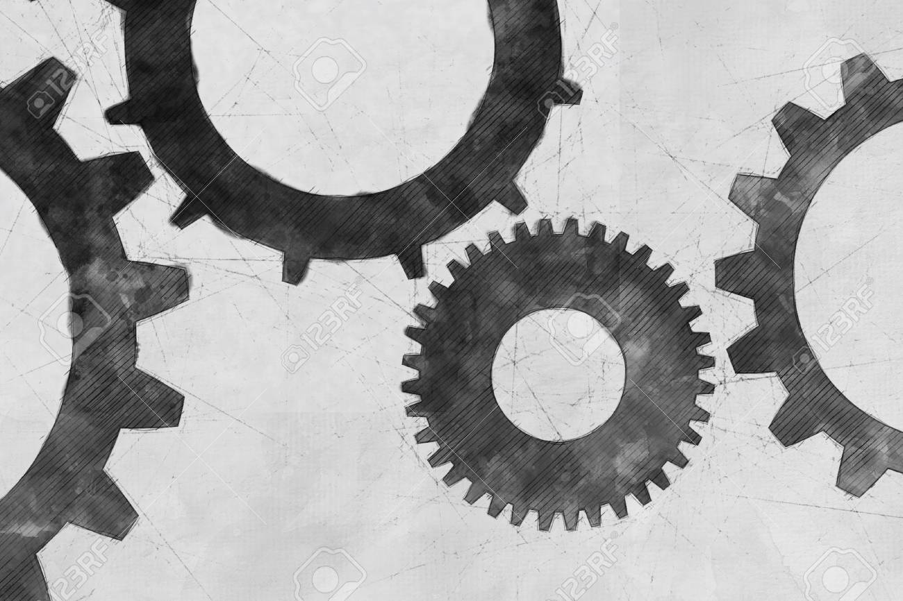 cogs and gears sketch