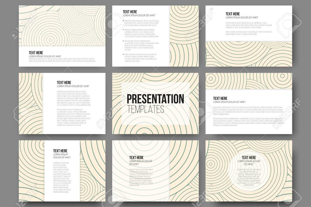 Conjunto De 9 Plantillas Para Diapositivas De La Presentacion Fondos Geometricos Modernos Y Elegantes Con Los Circulos Texturas Monocromo De Vectores Abstractos Simples Ilustraciones Vectoriales Clip Art Vectorizado Libre De Derechos Image 45805503