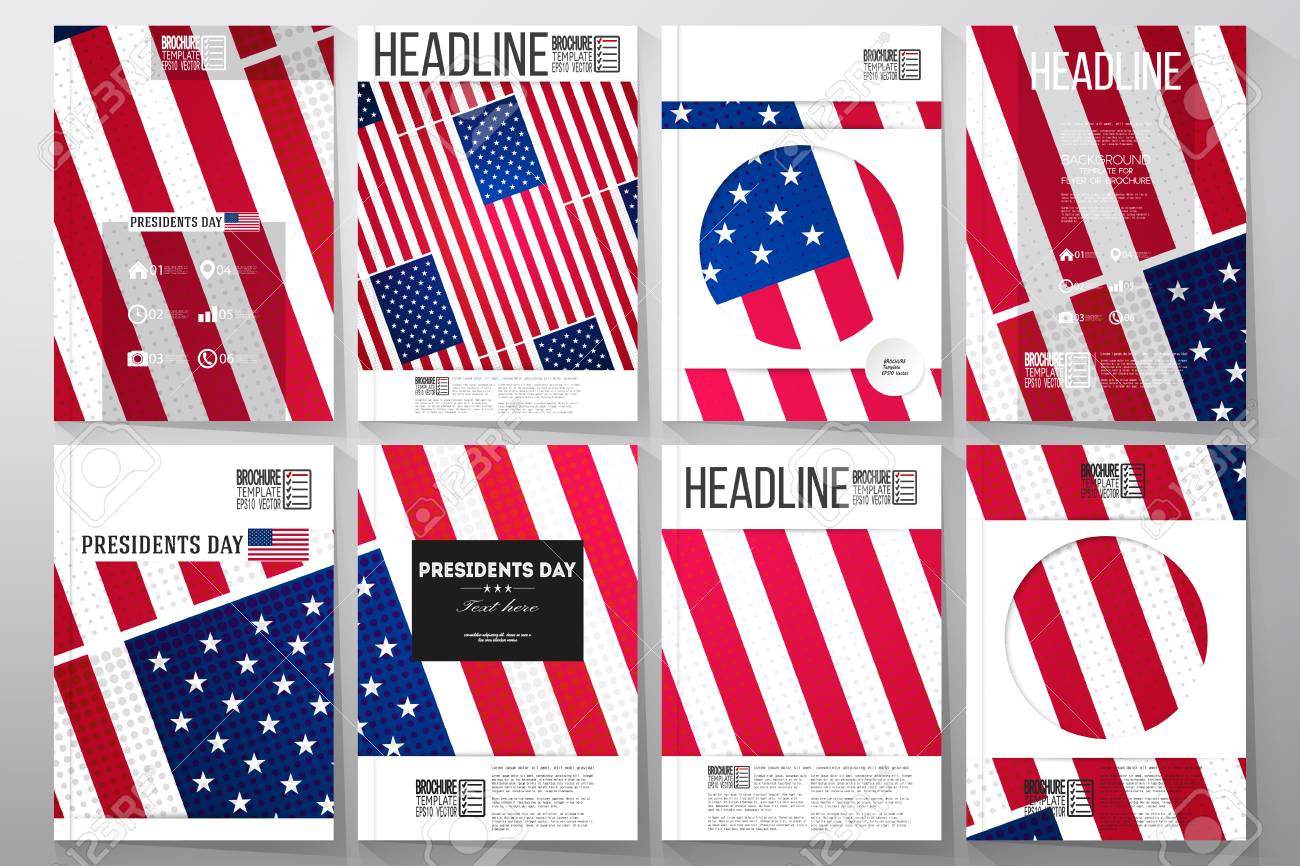 set of business templates for brochure flyer or booklet presidents flag flyer