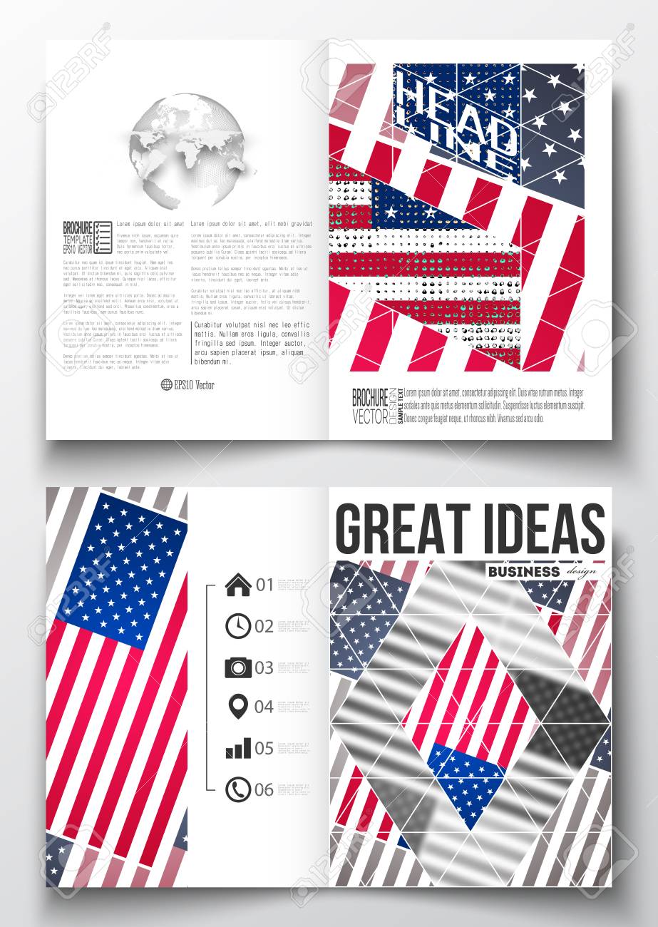 set of business templates for brochure magazine flyer booklet or annual report