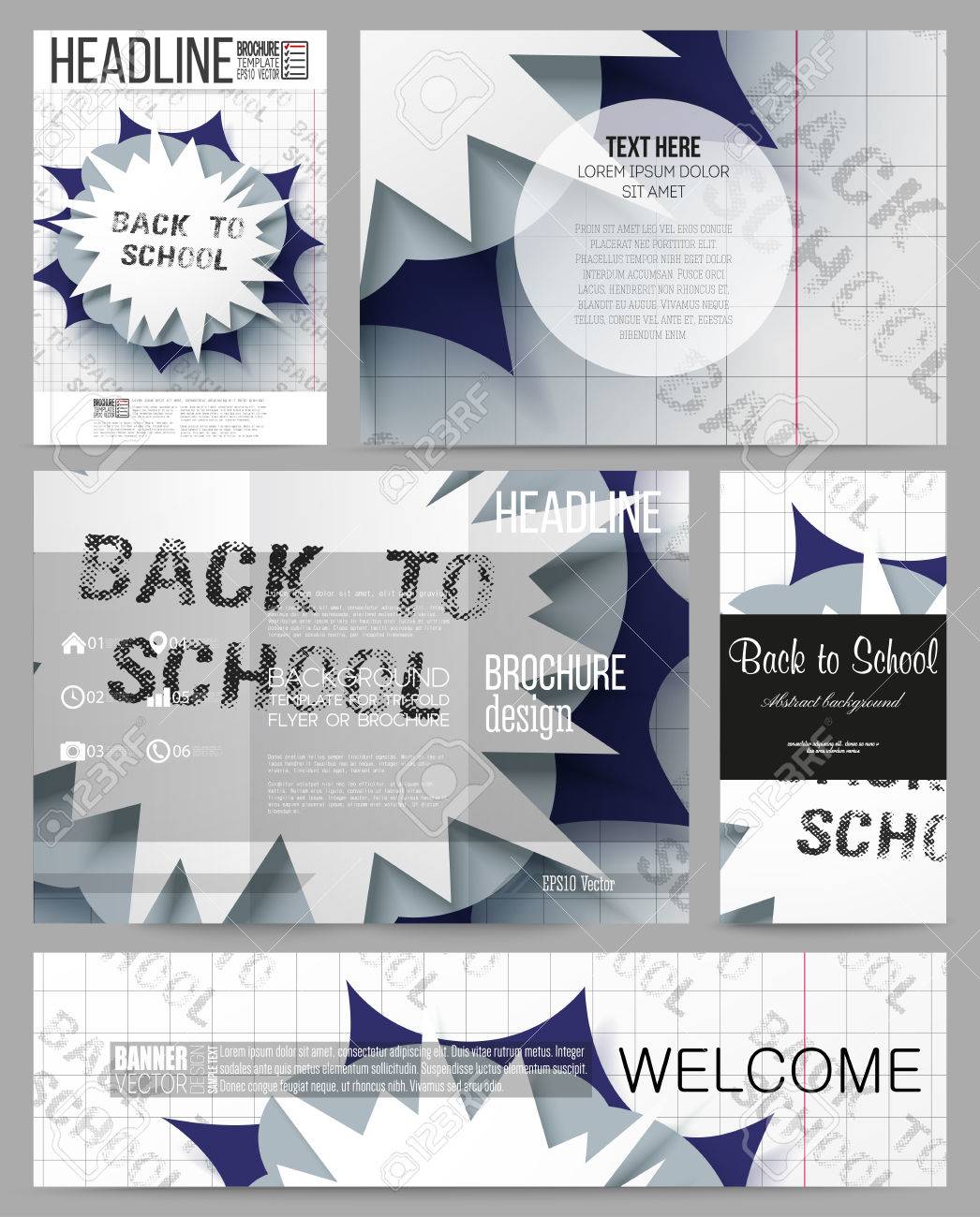 set of business templates for presentation brochure flyer or