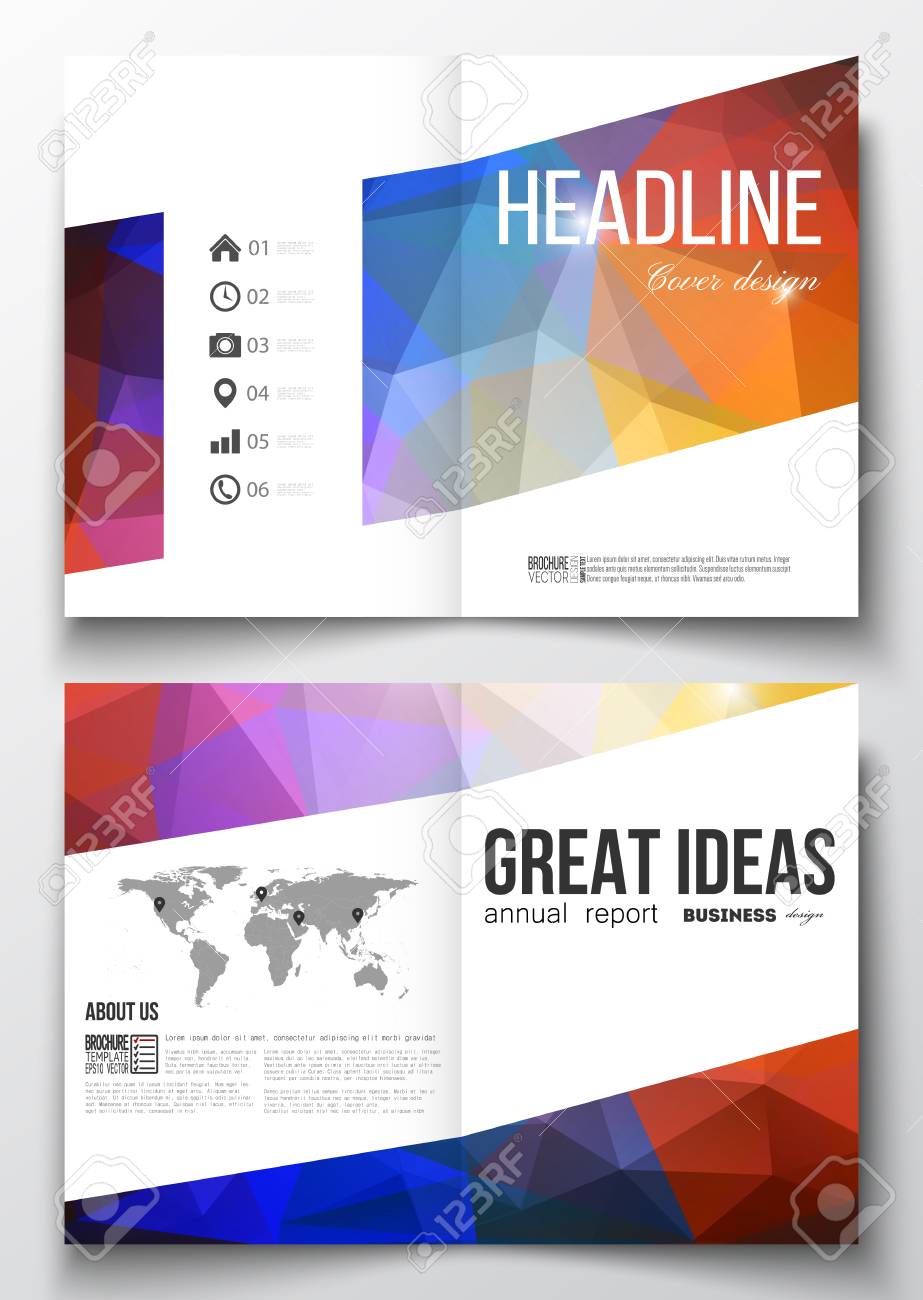 set of business templates for brochure magazine flyer booklet