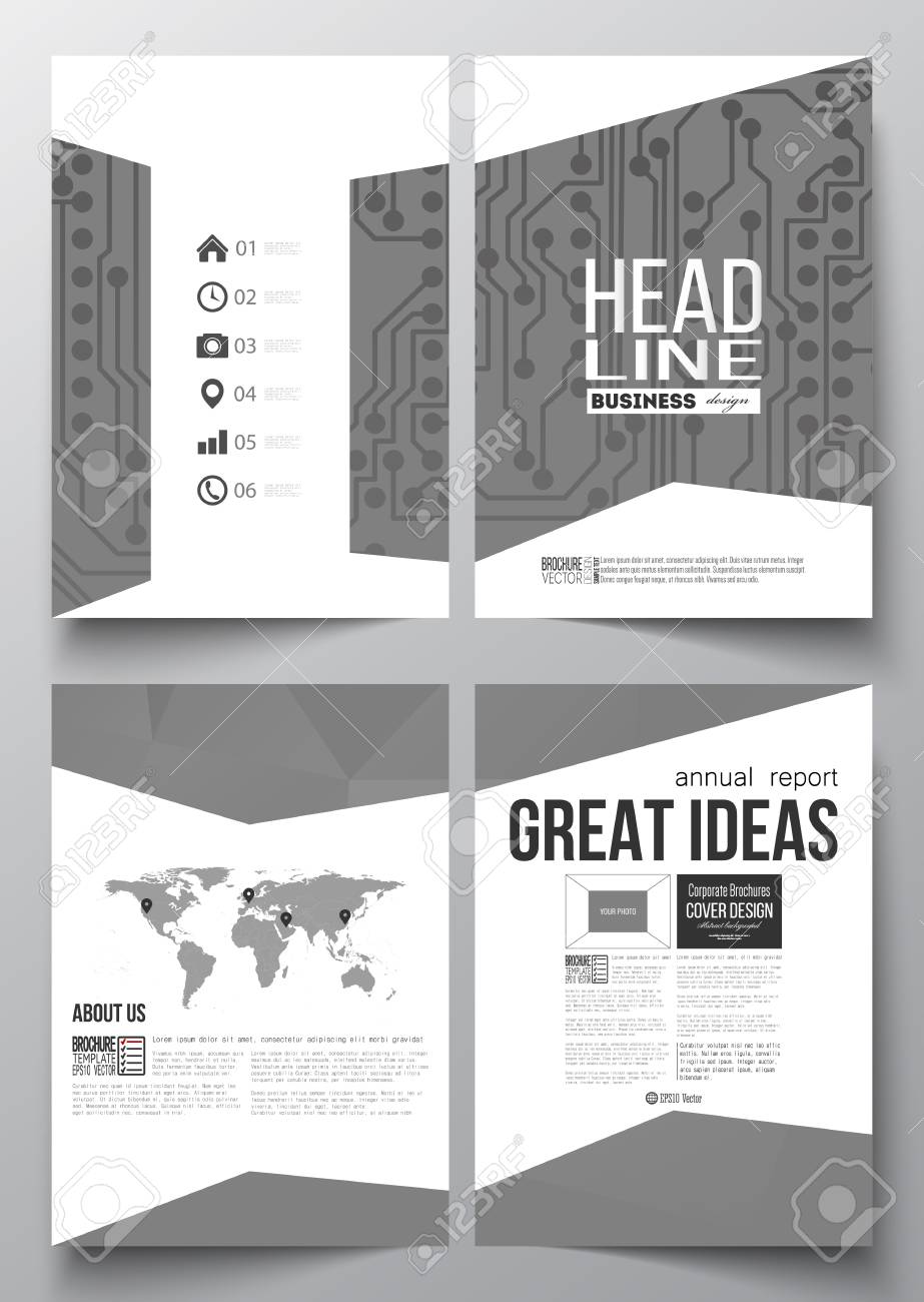 set of business templates for brochure magazine flyer booklet or annual report
