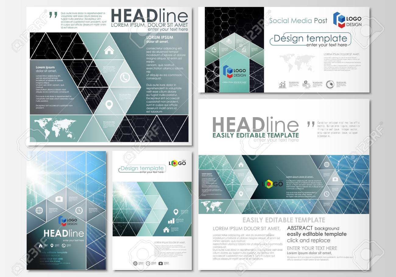 social media posts set business templates cover design template social media design templates