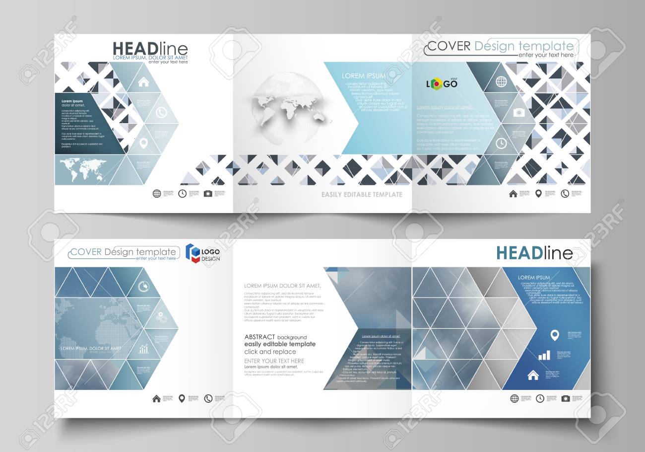 business templates for tri fold square brochures leaflet cover square brochures