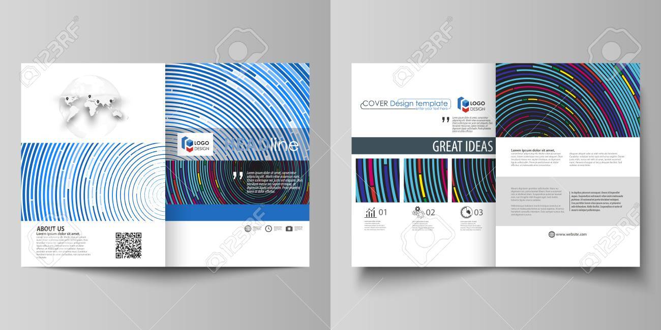 Business Templates For Bi Fold Brochure Magazine Flyer Booklet Royalty Free Cliparts Vectors And Stock Illustration Image