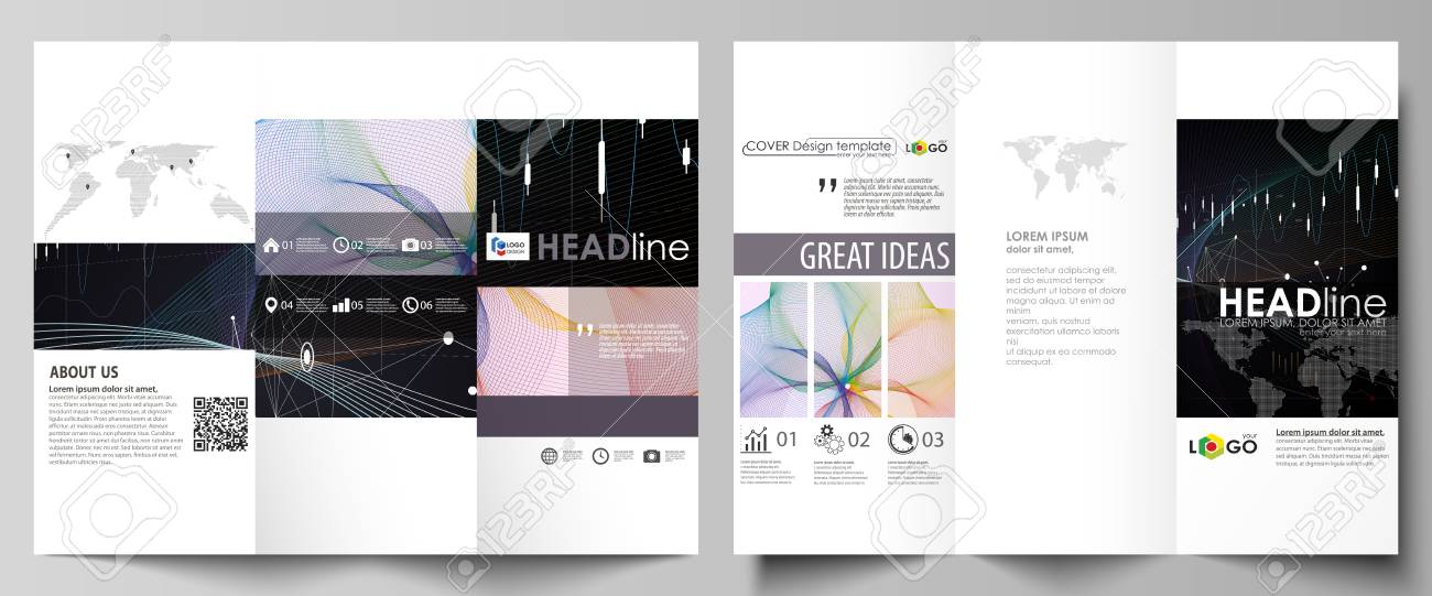 tri fold brochure business templates easy editable vector layout