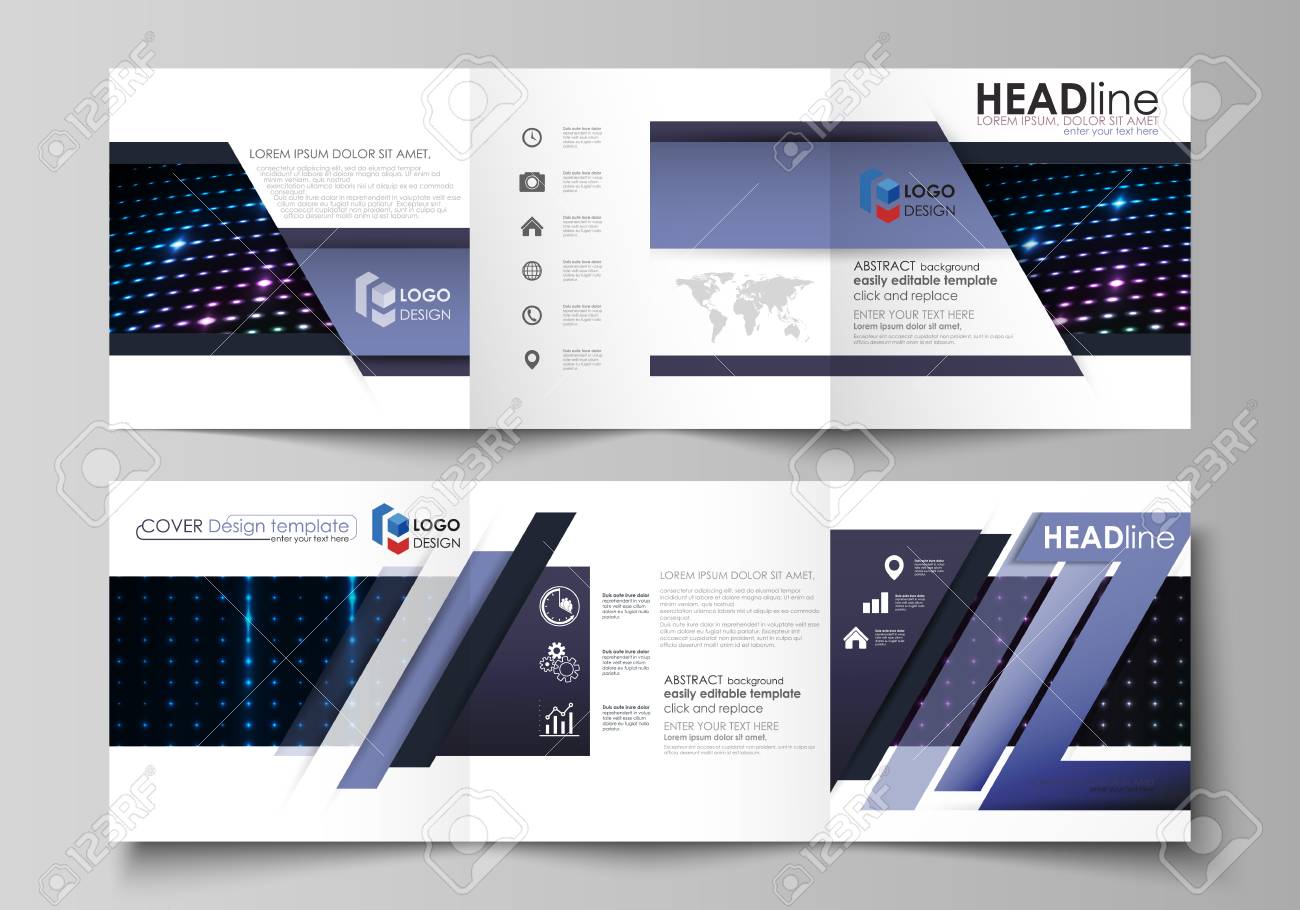 business templates tri fold square brochures leaflet cover square brochures