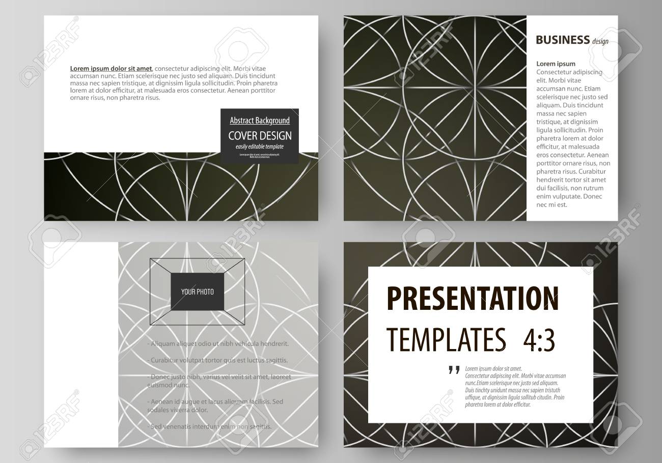 Conjunto De Plantillas De Negocios Para Diapositivas De Presentacion Disenos De Vectores Editables En Diseno Plano Patron Celtico Ornamento Abstracto Textura Vintage Geometrica Estilo Etnico Clasico Medieval Ilustraciones Vectoriales Clip Art