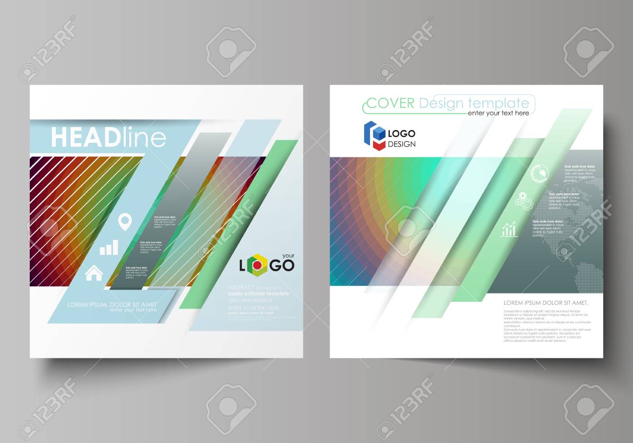 business templates for square design brochure magazine flyer